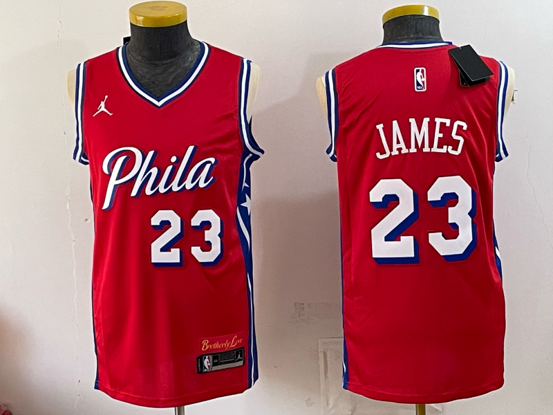 Men Philadelphia 76ers #23 James red Nike 2026 NBA Jersey 0806004